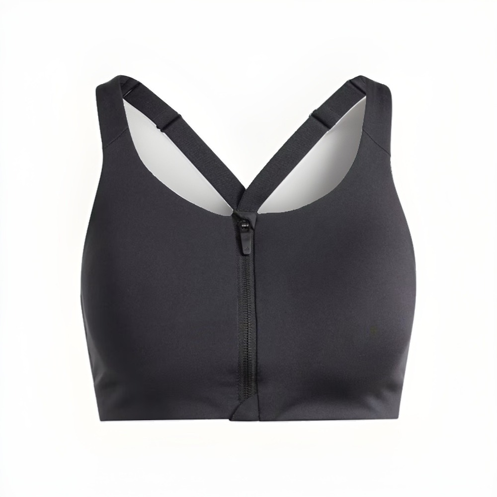 Adidas TLRD Impact Training High-Support Bra Black Luxe Front Zip 2X E-G/XXF